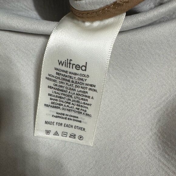 Wilfred Aritzia Camel Faux Leather Shacket XS Clean Girl Minimalist Quiet Luxury - Picture 8 of 12